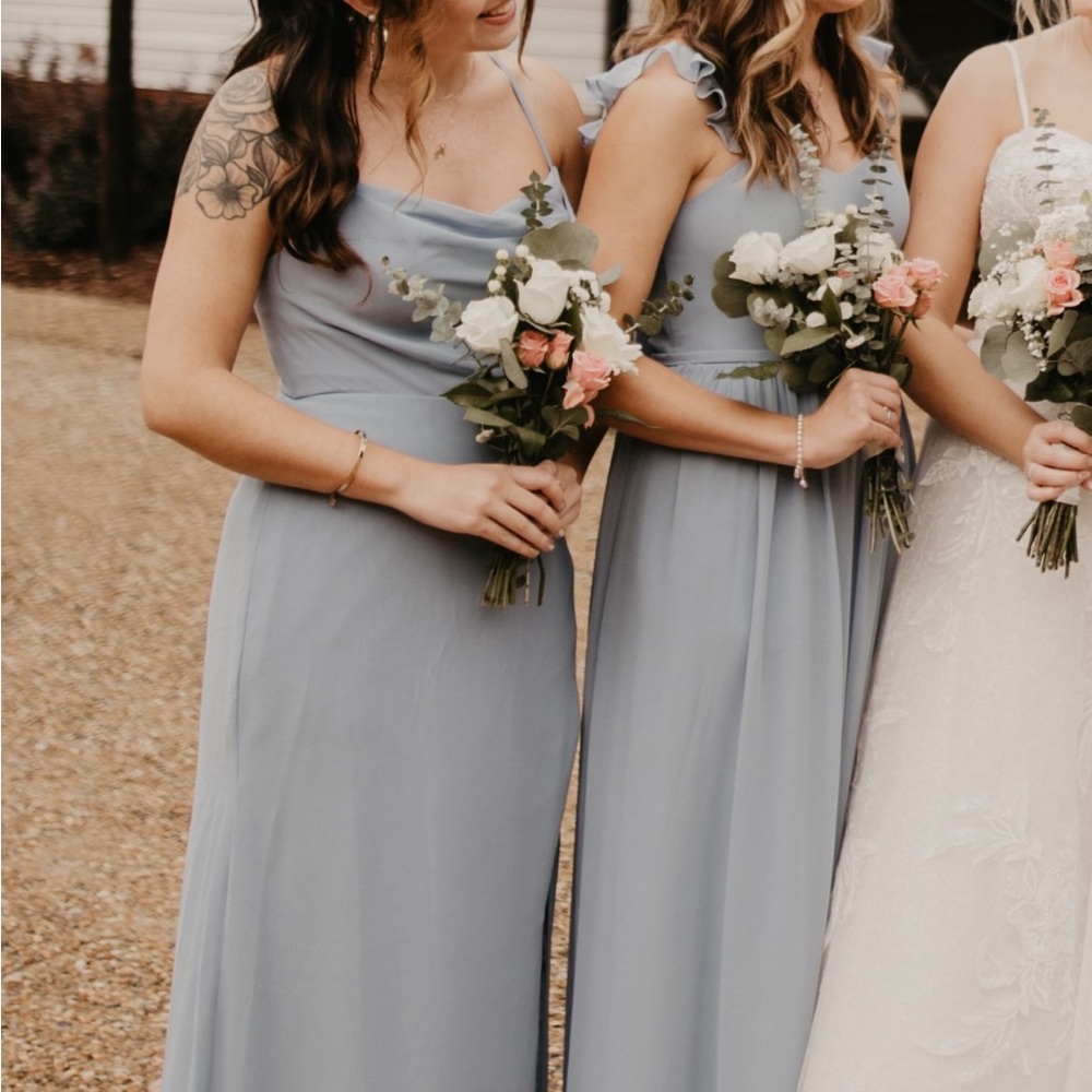 2 x bridesmaid dresses AZAZIE DUSTY BLUE